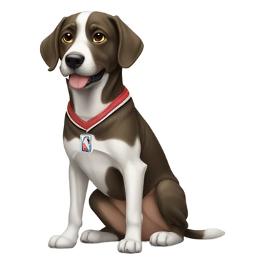 Chill guy dog wearing Jordan’s sticker