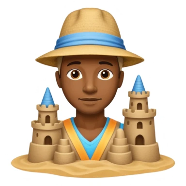 Sand Sculptor black man sticker