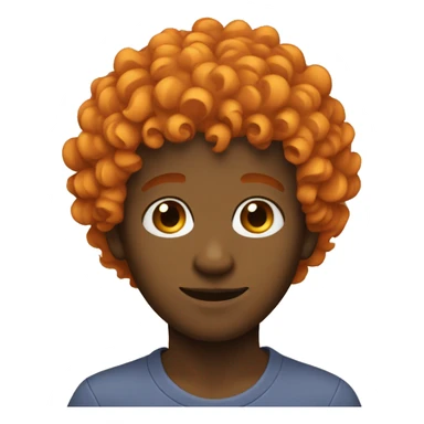 Orange Boy Curly Hair  sticker