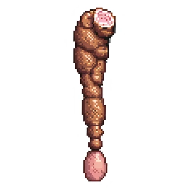 Pixel art ham leg sticker