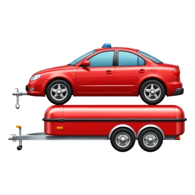 car towing a trailer with towbar sticker