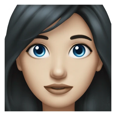 beautiful-woman,dirty-black-hair,pale-skin,blue-eyes sticker