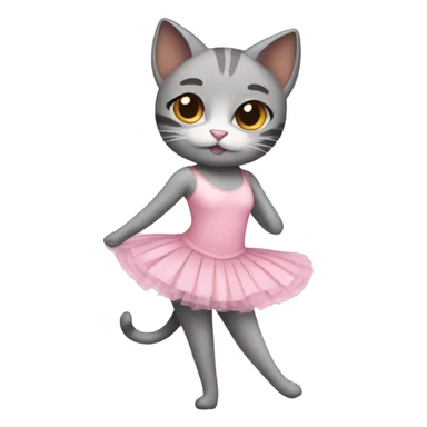 Cat in a ballerina outfit  sticker