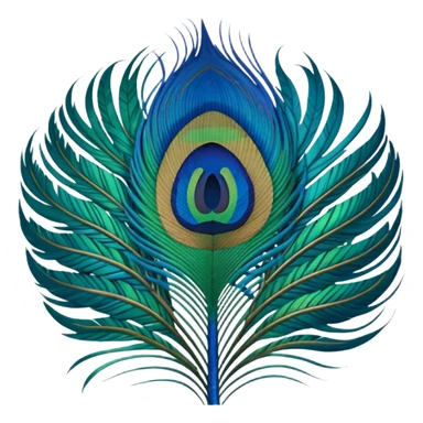 Peacock feather sticker