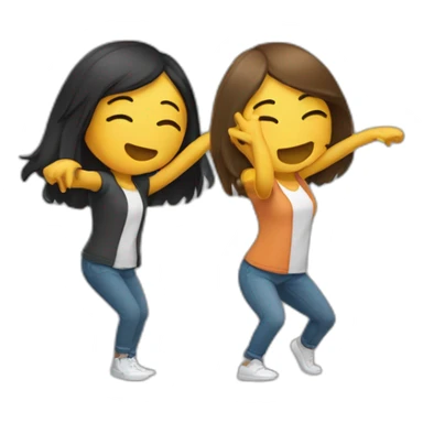 2 filles qui font un dab sticker