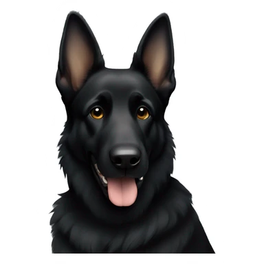 All black German shepherd  sticker
