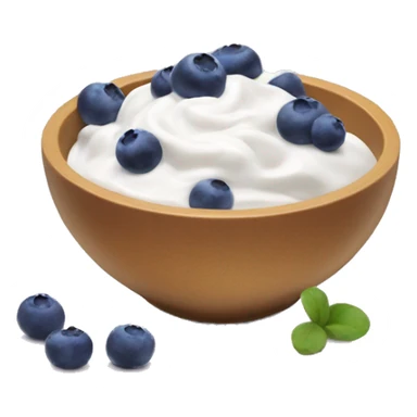 yoghurt bowl with blueberries sticker