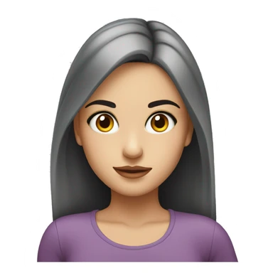 Create an emoji of a beautiful girl's face with large, expressive eyes and well-defined, arched eyebrows. Both eyes and eyebrows should look symmetrical and attractive only both eyes are needed not needed an body sticker