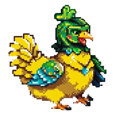 Minecraft creeper character riding a chicken sticker