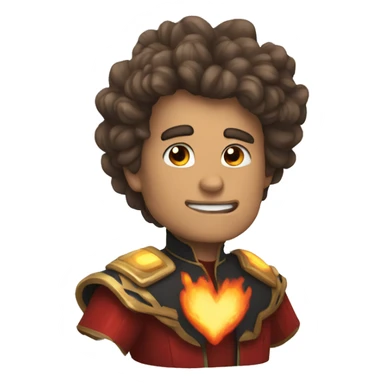 Corazon prendido fuego sticker