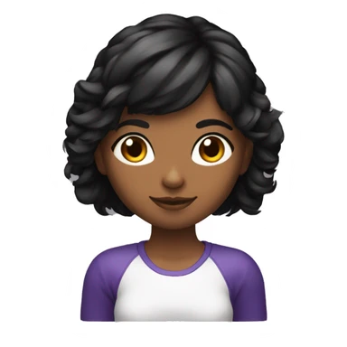 una chica gamer de pelo negro con orejas de gatito enamorada sticker