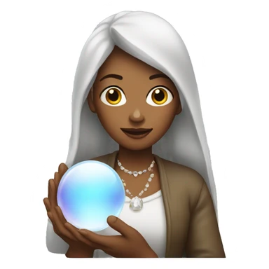 Woman with crystal ball sticker