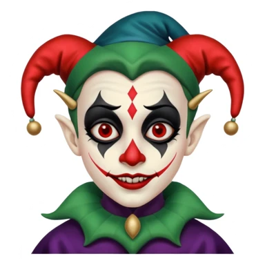 wrangled jester creepy sticker