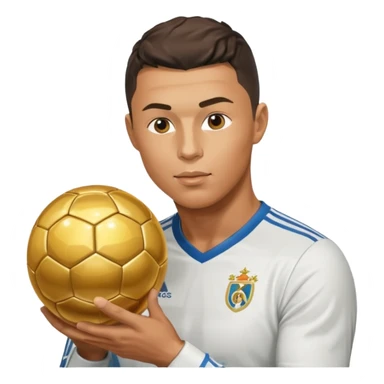 Ronaldo kissing a golden ball sticker