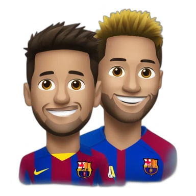 Neymar jr et messi sticker