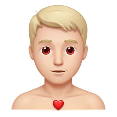 white man showing heart sticker