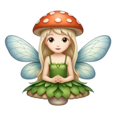 Mushroom fairy sticker