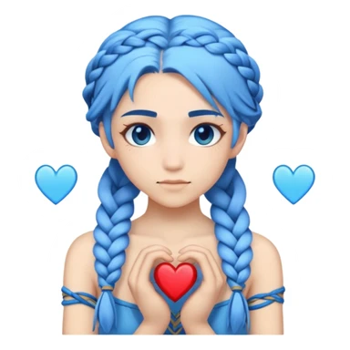 Arcane jinx making heart from braids sticker