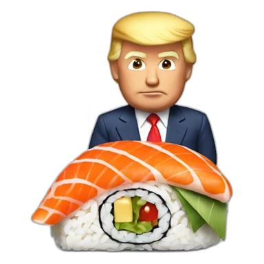 Donald Trump with Sushi sticker