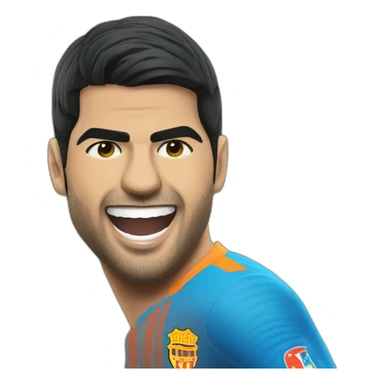 Luis Suarez jugando futbol sticker