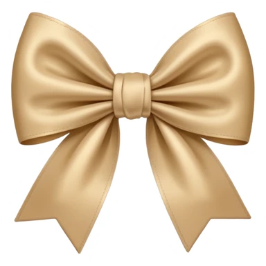 beige bow sticker