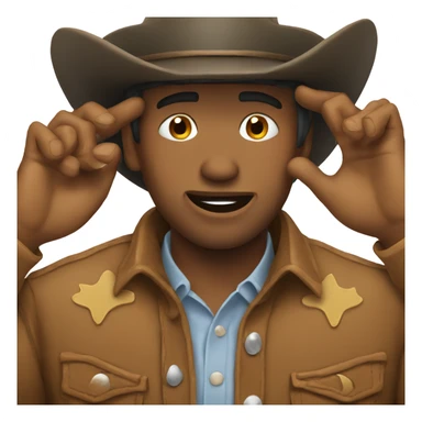Crying cowboy sticker