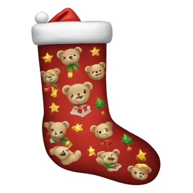 Christmas socks with teddy bears sticker