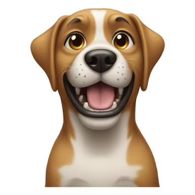 Dog sticking up middle finger  sticker