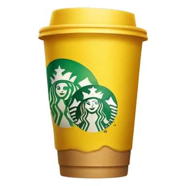 Yellow Starbucks sticker