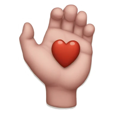 corazon con mano sticker
