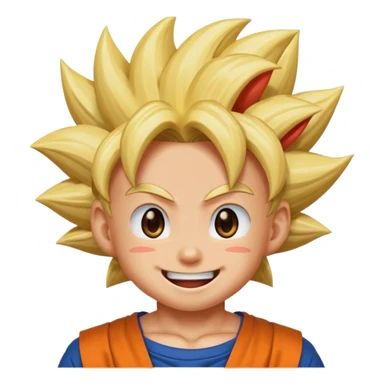 dragonball songoku happy emoji sticker