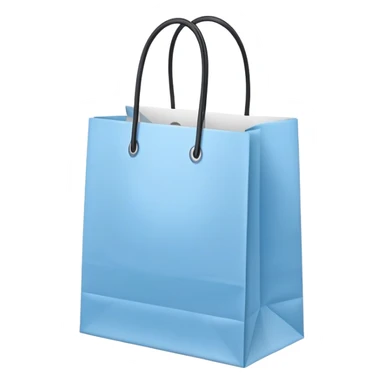 3 Light blue shopping bags sticker