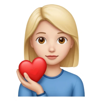 the photo is holding a heart emoji. sticker