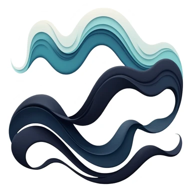 Shifting abstract forms with masculine undertone, flowing energy waves, symbolic style essence, minimal ethereal shapes sticker