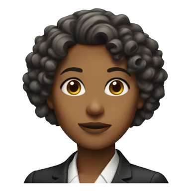 Female lawyer with curly hair sticker