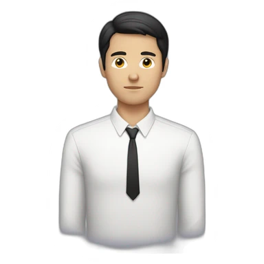 faceless 25yo white male with black hair sticker