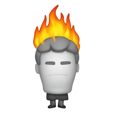 Head on fire with legs cold sticker