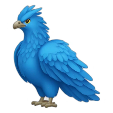 Bleu Phoenix simple icon profille, simple one color ! sticker