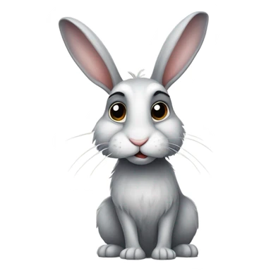 very sad rabbit sticker