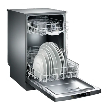 loaded dishwasher diagonal view sticker