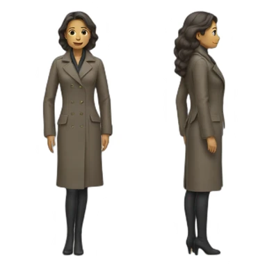 A woman in a longue jacket  sticker