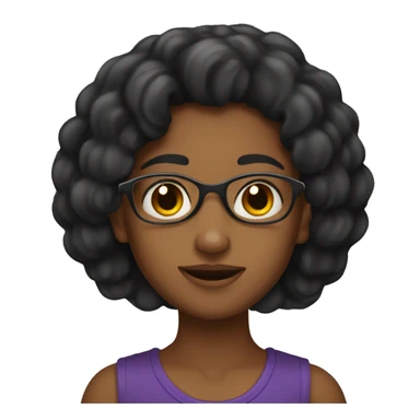 nena de pelo negro  sticker