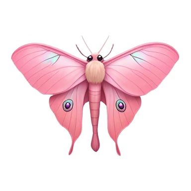 Pink luna moth sticker