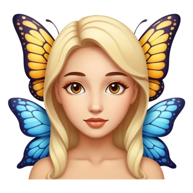 Butterfly wearing a woman sticker