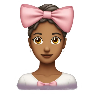 pretty girl with bow on head sticker