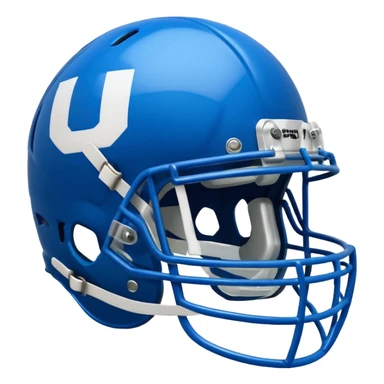 college football player helmets blue sticker