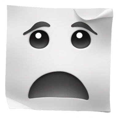 a square sheet of paper with text written very badly sticker