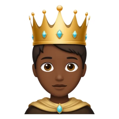 silhouette with a crown above the head sticker