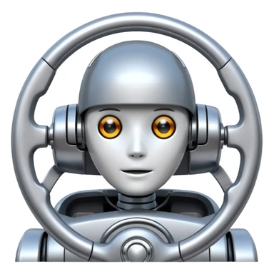 steering wheel ai robot sticker