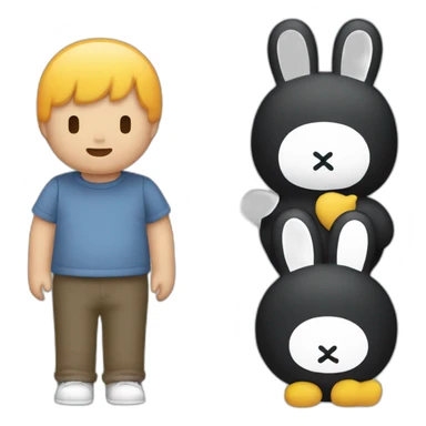 Miffy and black Miffy sticker